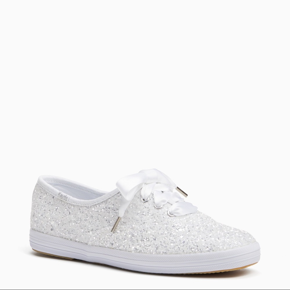 Glitter & Sparkle White Kate Spade Keds for Bride